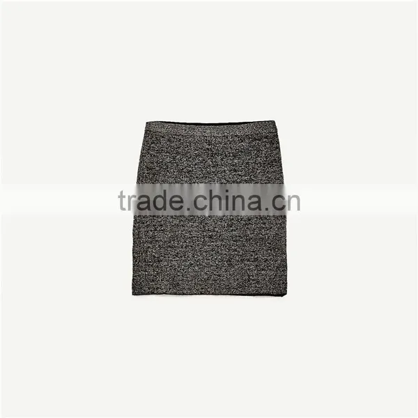 2017 OEM Spring Cozy Elasticated Shiny Tight Mini Skirt photo-6