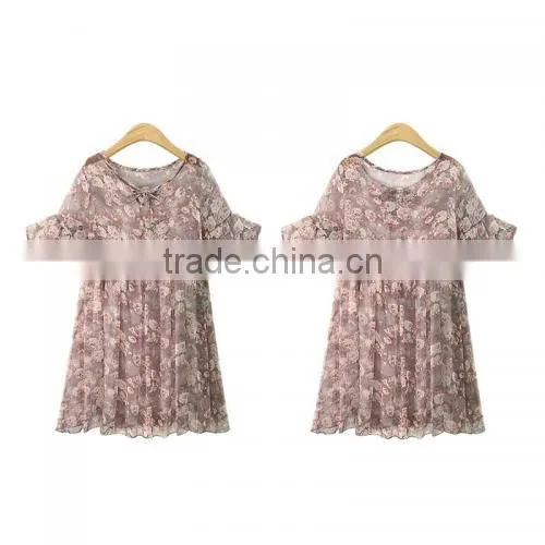 2017 New Design Chiffon Plus Size One-piece Dress Big Pendulum Type for Lady\'s Dress photo-2