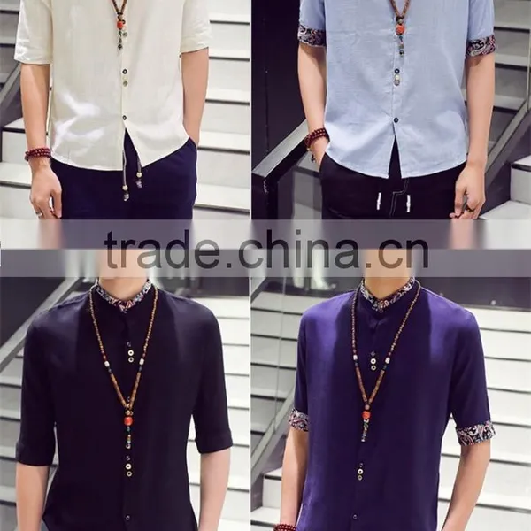 7 Minutes of Sleeve Shirt Linen Men With Short Sleeves photo-3