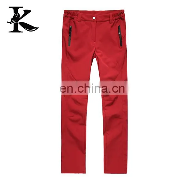 Women Winter Outdoor Polyester Bonded Micro Fleece Softshell Trousers photo-5