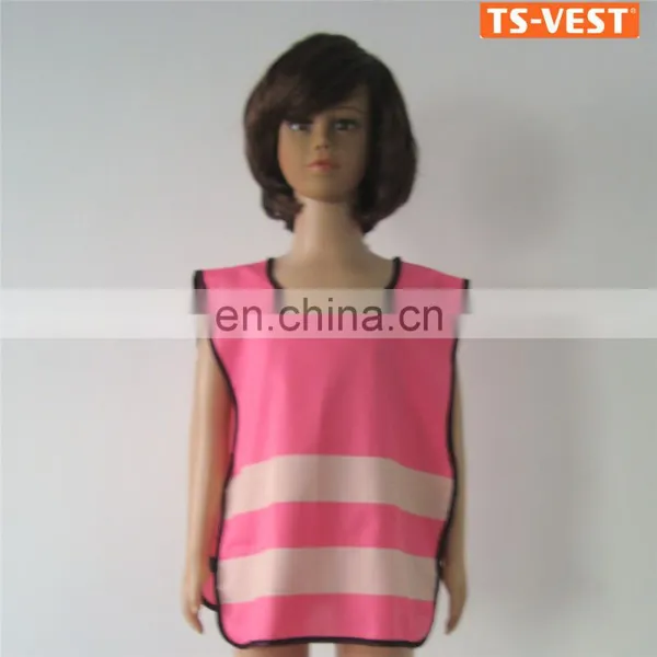 Child safety vest pink safety vest ansi