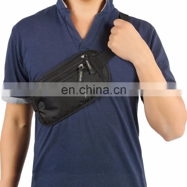 Black Color Smaller Ripstop Nylon Rfid Blocking Women Money Belt photo-3