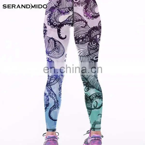 Black And White Stripes Women 2017 Wholesale Dylan Sexy Tight Breathable Sports Digital Printing Pants photo-4