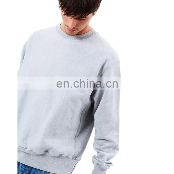 Raglan Sleeve Pullover Fashion Plain 100 Polyester Slim Fit Wholesale Crewneck Sweatshirt Men photo-3