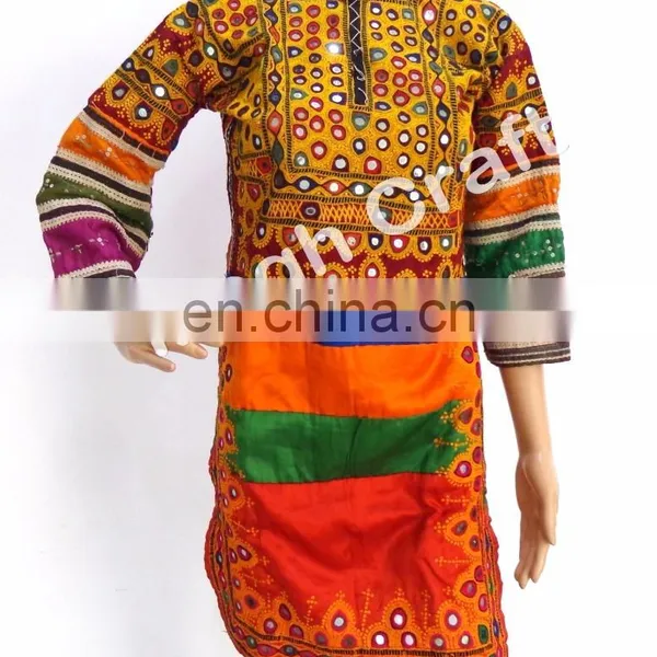 Balochi Afghan Tunic-Afghani Embroidered Tunic -Afghani Mirror Work Tunic -Vintage Tunic Tops- Tribes Textile Costumes Kurta photo-2