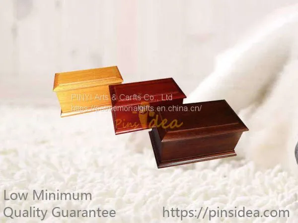 Good Quality Oak Color Birch Wood Monument Shape Photo Frame Pet Urn for Cats photo-2