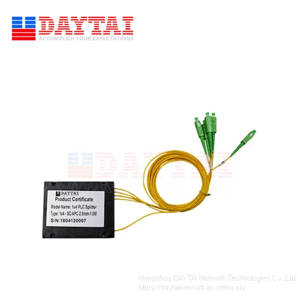1m Length Passive FTTH Fiber Optic 1x4 PLC Splitter Box