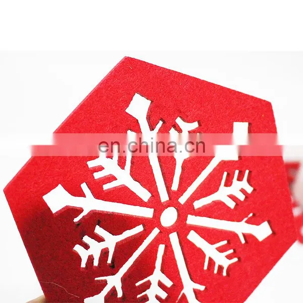 Customized Design Orange Color Round Cup Glass Coasters Set of 10 Wool Felt Ball Coaster photo-6