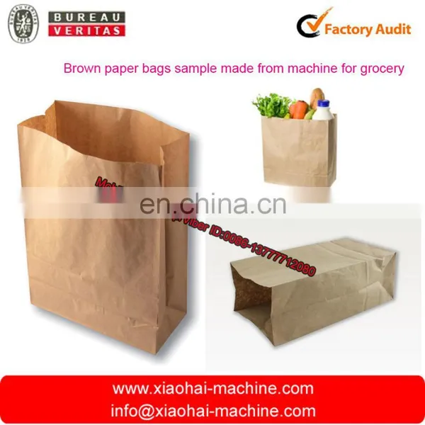Brown Square Bottom Paper Bag Making Machine for Grocery photo-6