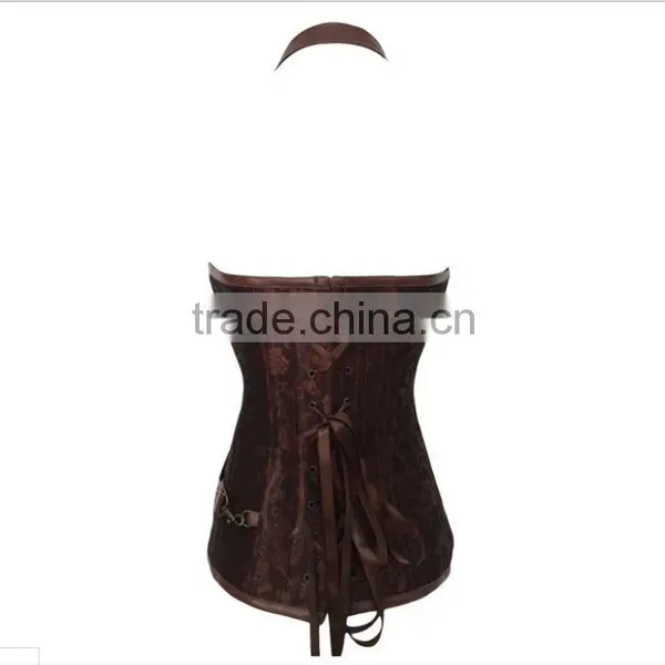 Hot Selling Wholesale Plus Size S-6L Sey Deep V Neck Halter Steampunk Corsets and Bustiers L L L 4L 5L 6L Thong Women Lingerie B photo-3