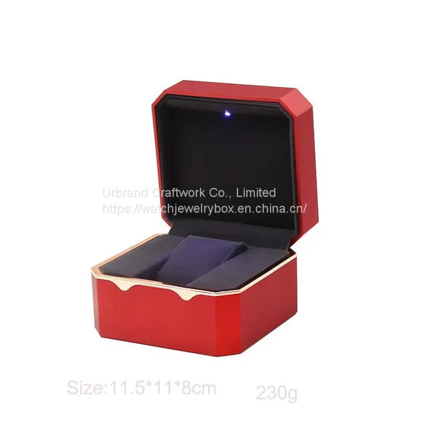 Octagonal Phnom Penh Watch Box With LED Light Baking Paint Watch Storage Box Watch Jewelry Box in Stock photo-3