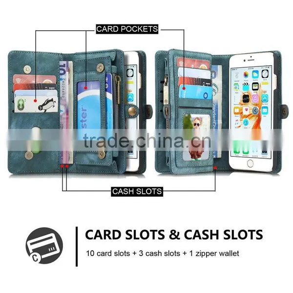 CaseMe Cell Phone Case Card Holder Wallet for Iphone 6 Genuine Leather Case photo-4