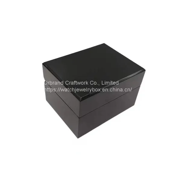 Black Bright Paint Watch Box a Single Wooden Watch Box Can Hold Cards Display Gift Boxes photo-3