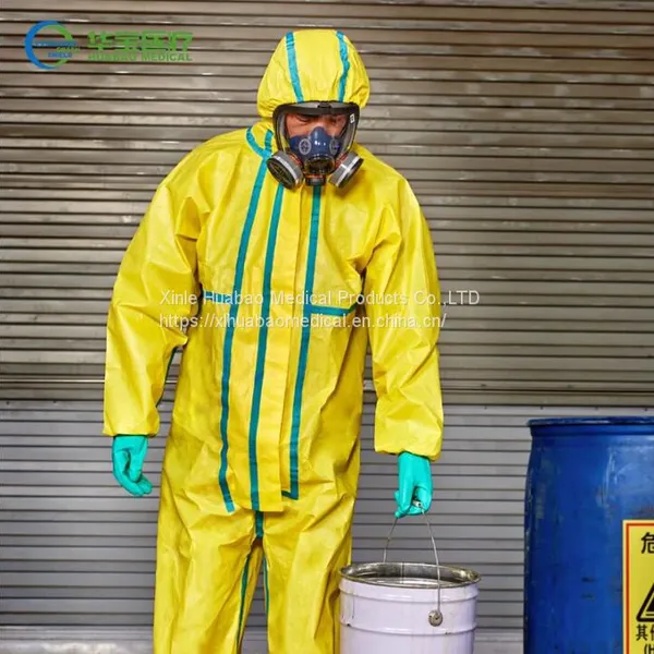 FC3-2001 Chemical Protective Coverall Acid Resistant Chemical Protective Coverall Chemical Resistant Coveralls photo-4