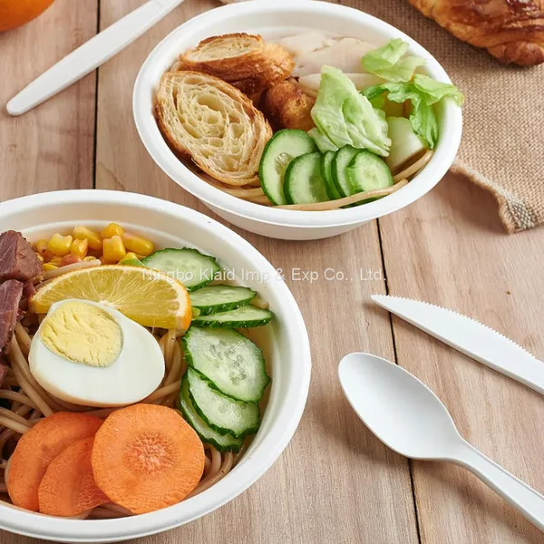 800ml Custom Printed Eco-Friendly Waterproof Bagasse Disposable Bowls Bowl (500/CS) photo-5