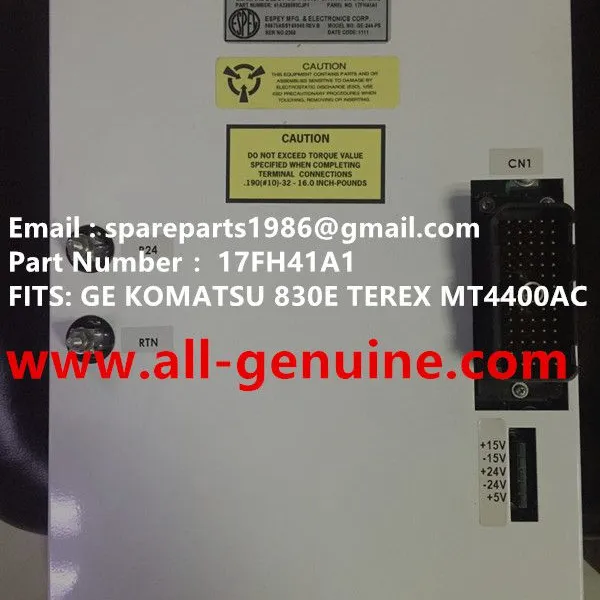 17FH41A1 CONTROL UNIT GE MT4400AC MT3600 KOMATSU 8830E 930E TEREX BELAZ 75131 MINING DUMP TRUCK HAULER