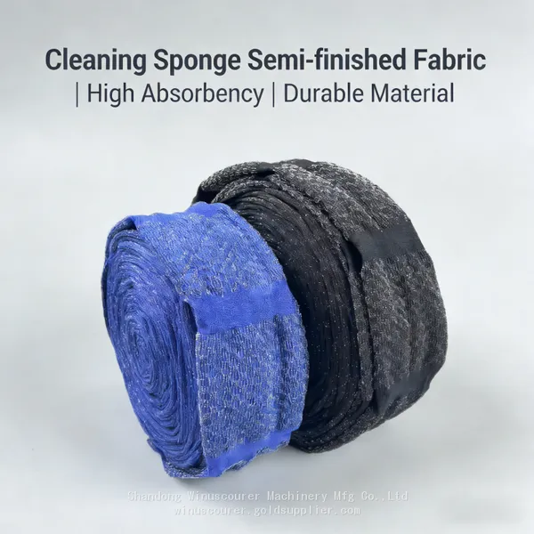 Semi Finished Glitter Mesh Dish Scrubber Fabric Roll Raw Sponge Cloth For Kitchen Cleaner Manufacturer photo-4