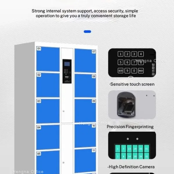 Keyless Employee Daily Locker Tech Hub, Personal Storage Solution With Clear Voice Guide & Anti-Rust Diamond Coating Technology photo-3