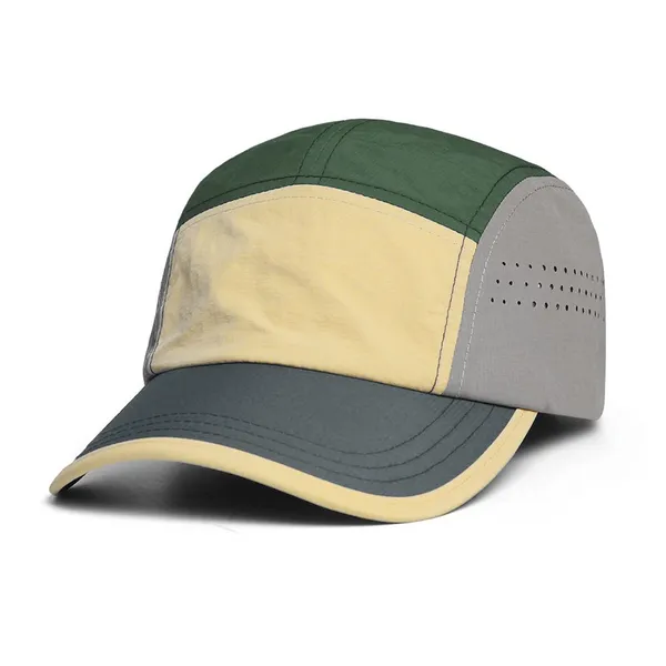 Maßgeschneiderte flache Kappe mit fünf Teilen, wasserdicht, atmungsaktiv und schnell trocknend, Bergkappe, Baseballkappe, Campingkappe