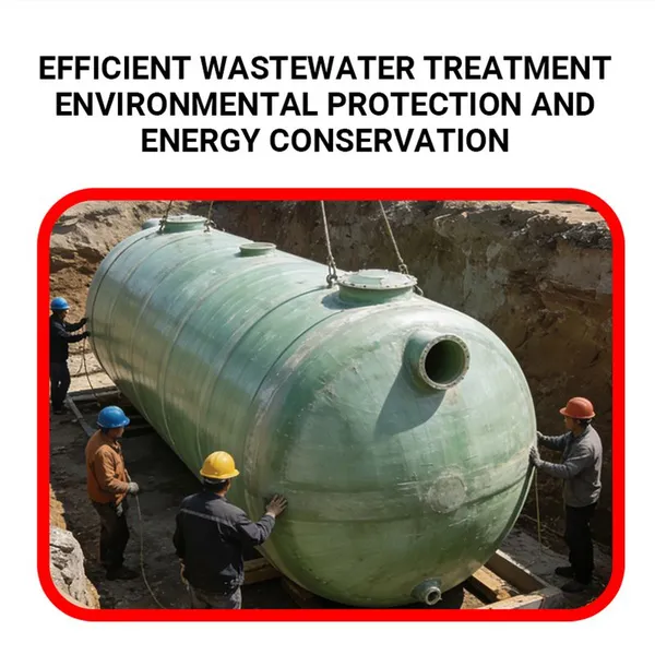 High Efficiency Purification FRP Septic Tank Factory Workshop Domestic Sewage Treatment Tank photo-3