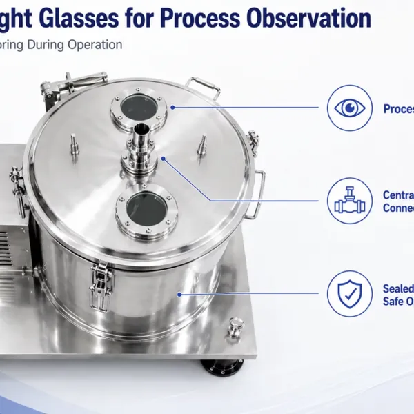 Flatbed Basket Centrifuge for Crystal Filtration and Dehydration in Pharmaceutical Manufacturing photo-2