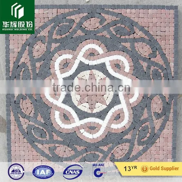 Pink Red Marble Mixed Black Blue Mable Water Jet Medallion Quality Choice
