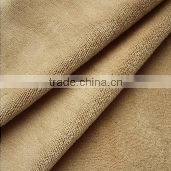 Knitting Solid Dyed Flannel Fabric for Winter Warm Clothing photo-2
