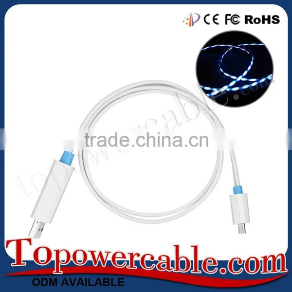 2016 Hot New Products Visible Flow LED Light USB Charging Sync Cable photo-5