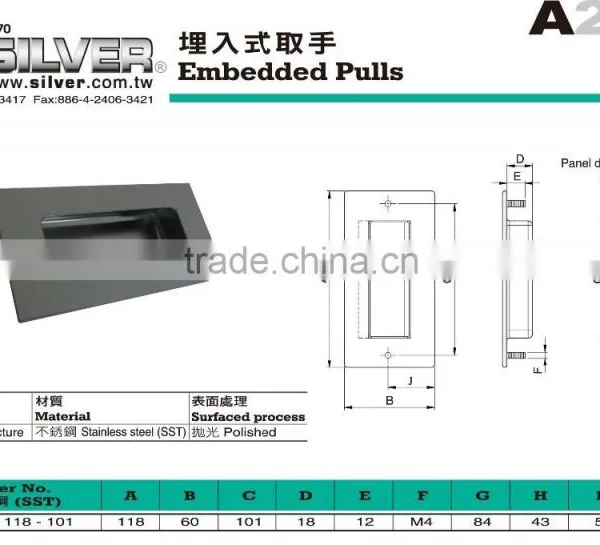 For Machinery and CNC Lathe Parts Stainless Steel Embedded Pulls photo-2