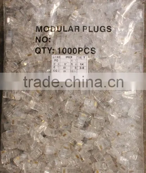 8P8C 8P8CR RJ45 RJ-45 CAT5 Modular Plug Network Connector for Cat5 Cat5e Cat6 Cable photo-5