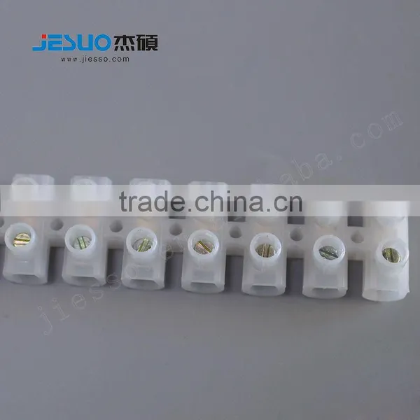 China 12 Pole Electrical Feed Through Low Voltage Screw Plastic Terminal Block Connector photo-3