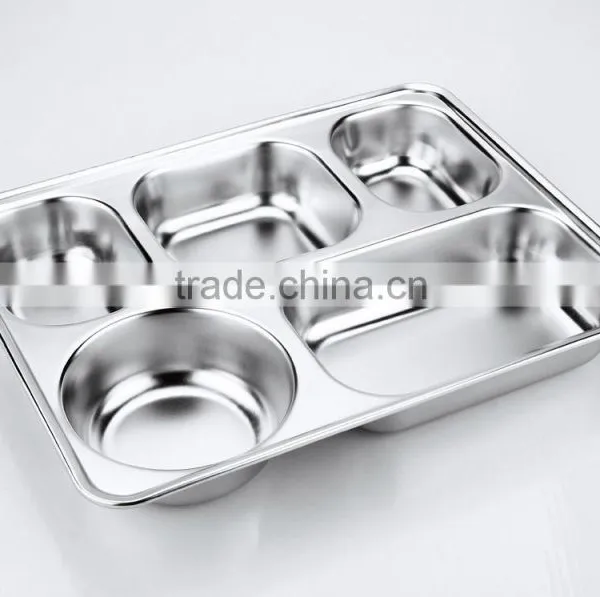 Stainless Steel Small Square Shaped Rice Dinner Plates With Plastic Cover 2015 China photo-2