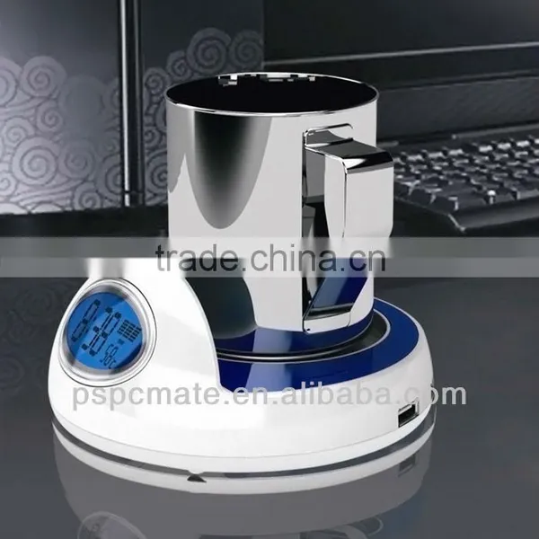 usb hub warmer with lcd clock