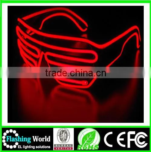 China Factory OEM High Quality Music Festival el Wire Led Light up Glasses photo-3
