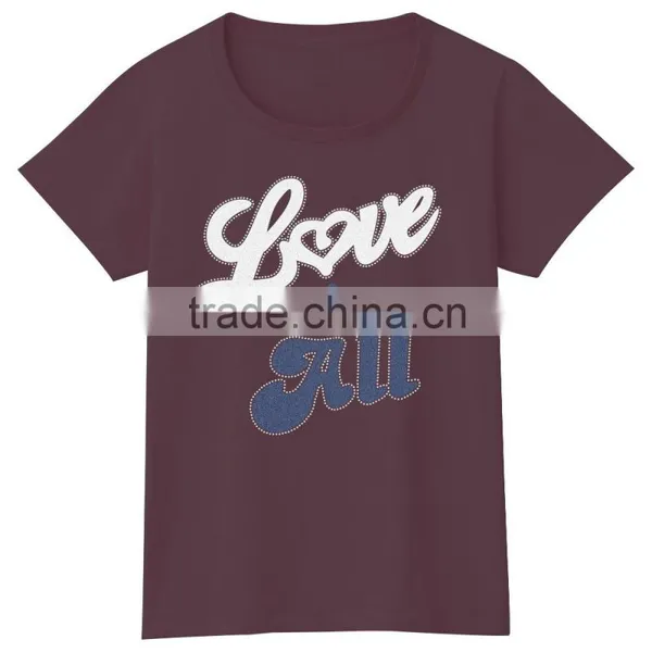 Women/Girls Tshirt Love Is All Personal Design Round Neck Blouse photo-6