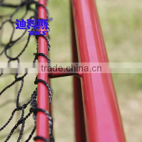 Two Backparts Going From Top to Bottm Steel Tube Hockey Goal,red Powder Coated photo-4