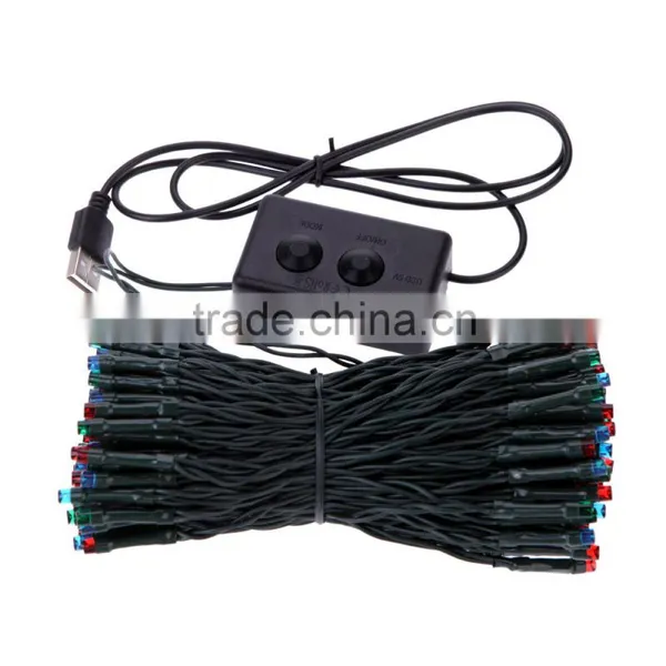 Flash /Steady On 200pcs RGB Christmas String Light For Outdoor Fairy Mas Tree Wedding Holiday Party Garden Decoration USB DC 5V photo-3