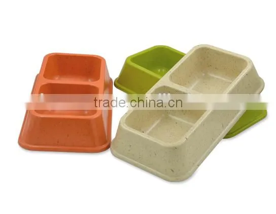 Double -bowl Cute Pet Bowl