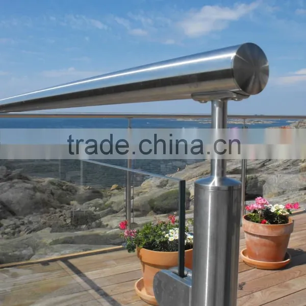 Stainless Steel Railing Systems Glass Balustrade Handrail