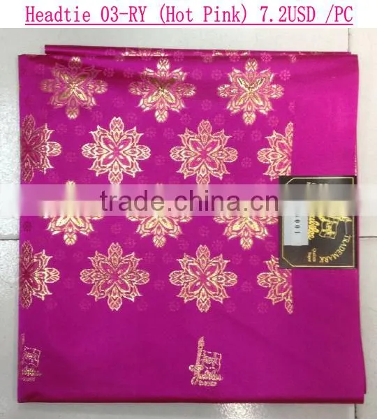 Golden African Gele Headtie/100%cotton Nigerian Sego Headtie for Gele photo-2