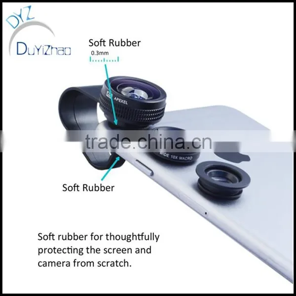 Universal Mobile Phone Camera LensWide Angle Fish Eye Macro 3in1 Mobile Phone Lens photo-2