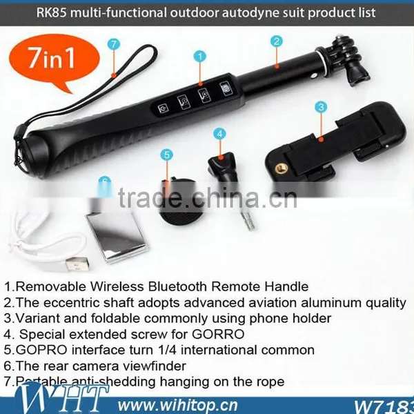 Extendable Aluminum Wireless Bluetooth Monopod Selfie Stick With Bluetooth Shutter Button photo-5