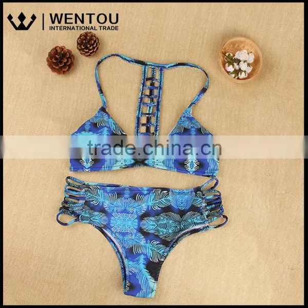 New Arrival Sexybody Push Up Top Printing Swimwear Bikini
