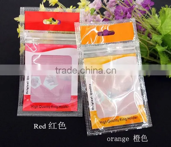 Cheap Plastic Bag Printing for the Mobile Ring Laminated Poly Bag Red Orange Printed Zipper Bag photo-6