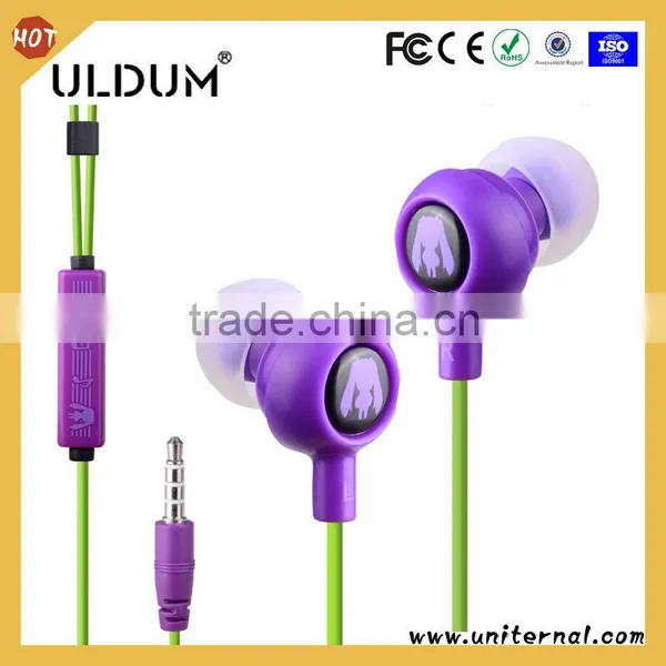 China Supplier Heavy Bass Carton Funny Cute Earphone for Children Student