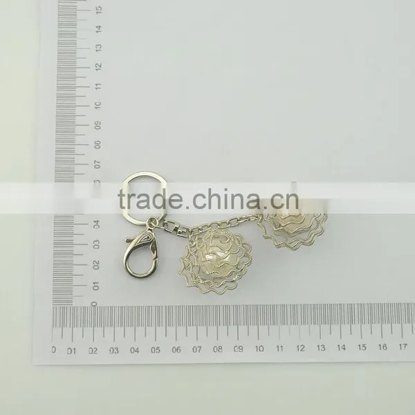 China Souvenir Clear Thread Design Silver Plated Pearl Metal Keychains Wholesale Supplier's Choice photo-4