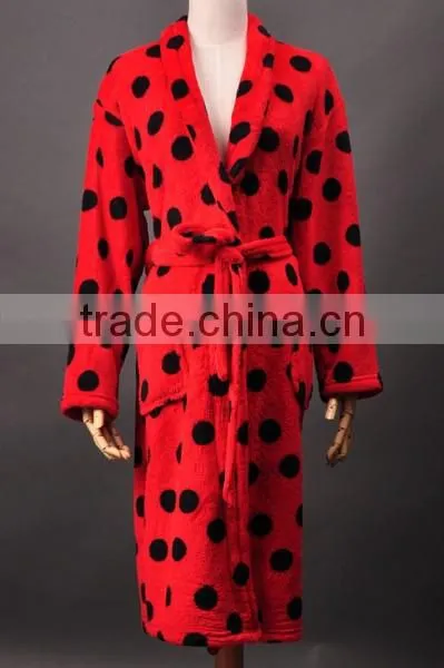 100% Polyester Eco-friendly Top Quality Colorful Coral Fleece Bathrobe photo-4