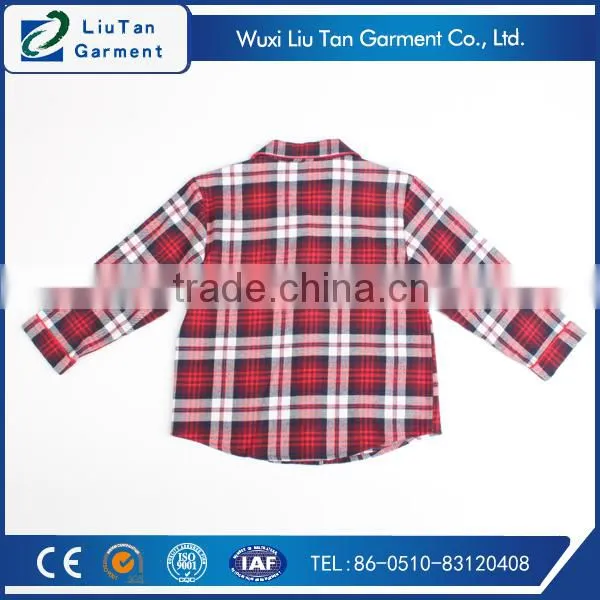 Fancy Red Plaid Children Cotton Sleepwear photo-4
