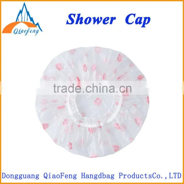 Best Sell 100% Waterproof Transparent PEVA / PVC Printed Shower Cap photo-2