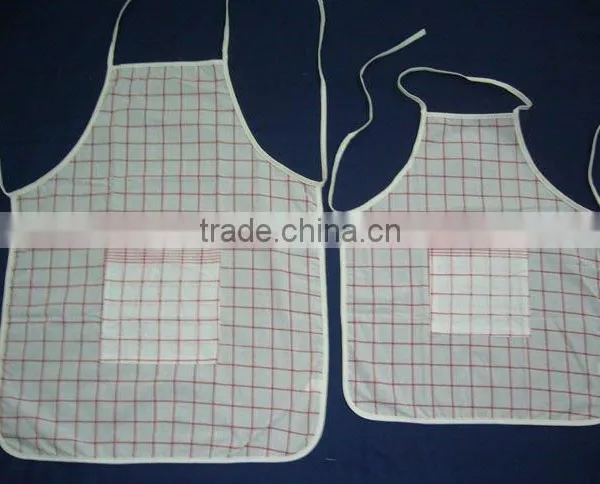 Halter-neck Style Sleeveless Kitchen Cooking Apron With Pocket Cooking Cotton Apron Bib(White) photo-3